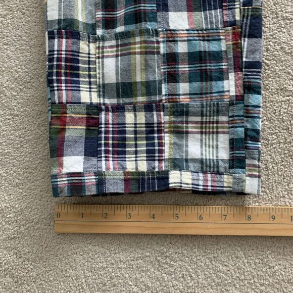 Jos A Bank Patchwork Pants Men's 38x30 (Fits 38x29) Madras Plaid Cotton Preppy - Picture 7 of 10